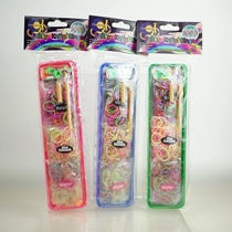Small Number of Sugar Fruit Color Child hair Circle Knitted Bracelet Anti Slip Multipurpose Luminous Pink Rainbow Braider