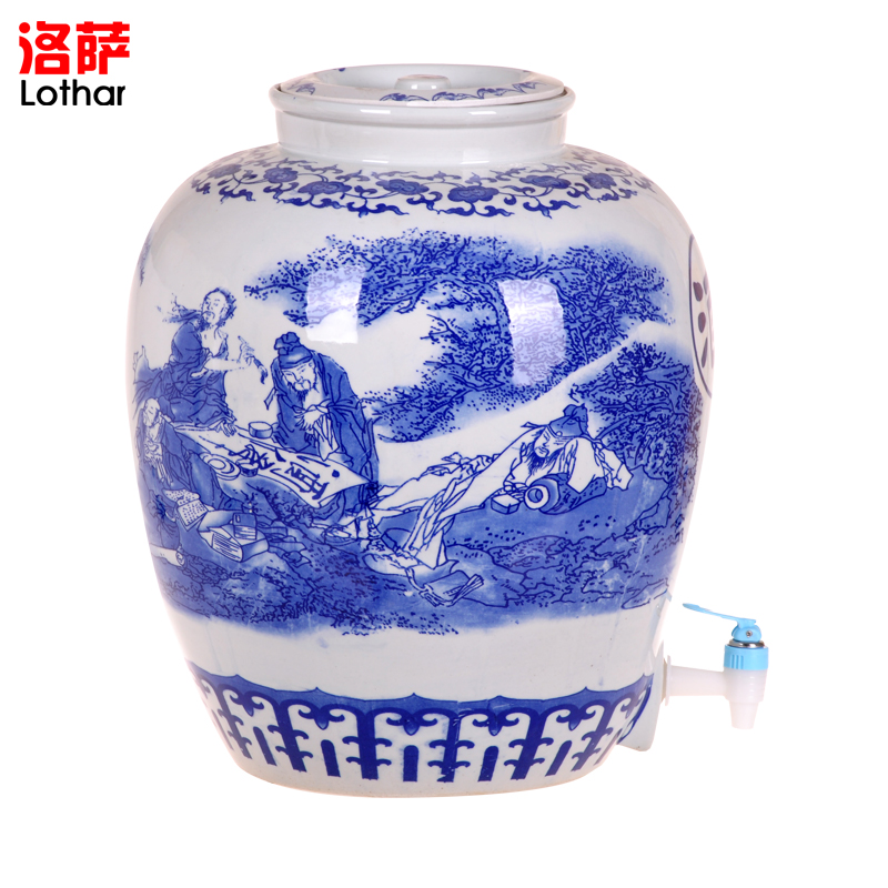 Jingdezhen ceramic jars 50 kg mercifully wine bottle hip big with sea-air-land with were leading it tank