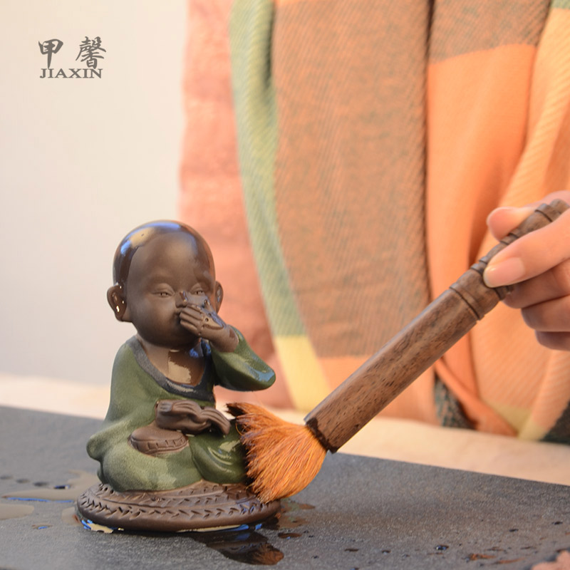 JiaXin tea pet pet play furnishing articles furnishing articles pet purple sand tea to keep tea three you are the little monk tea pet