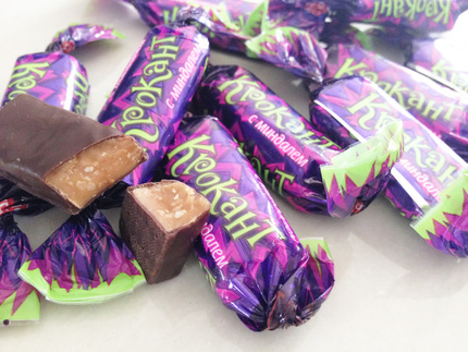 俄罗斯糖 俄罗斯巧克力糖 俄罗斯紫皮糖 KPOK