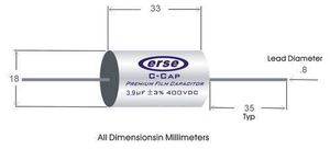 ERSE C-CAP 金属化聚丙烯薄膜电容 3.9uF/400V正品