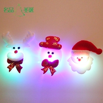 Famous Christmas decorations Santa Claus luminous brooch flash Christmas gift badge badge badge badge
