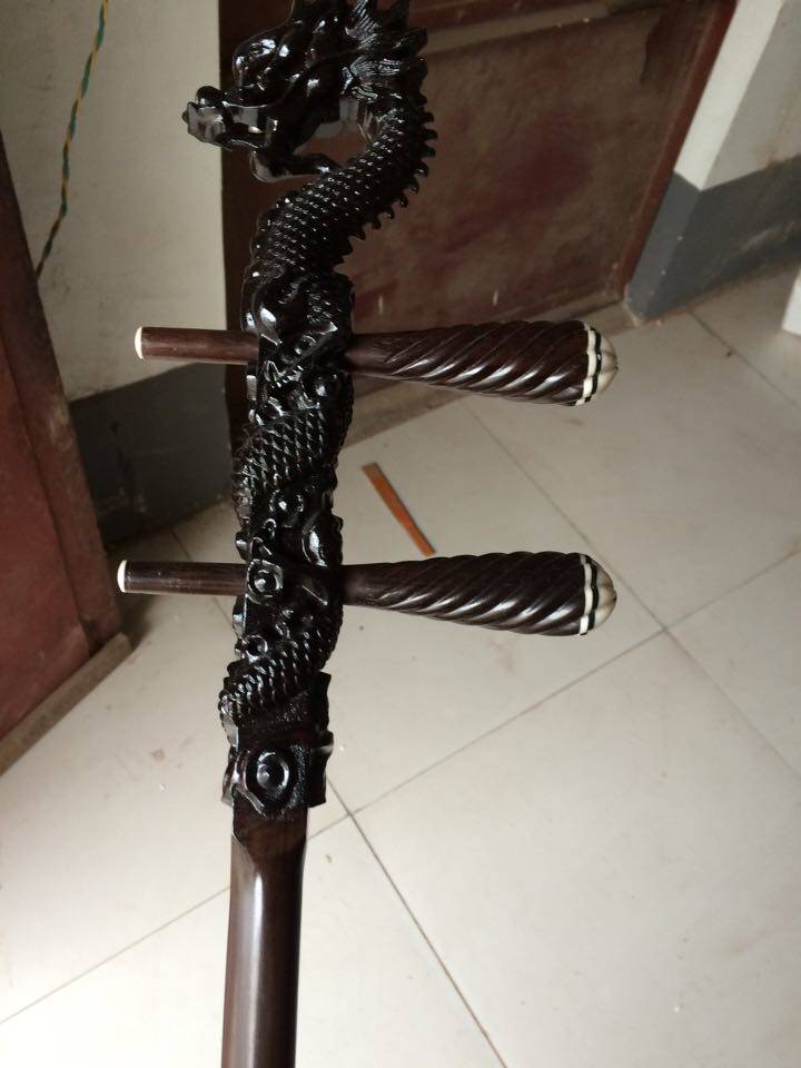 老红木龙头二胡杆 越胡杆 乐器配件