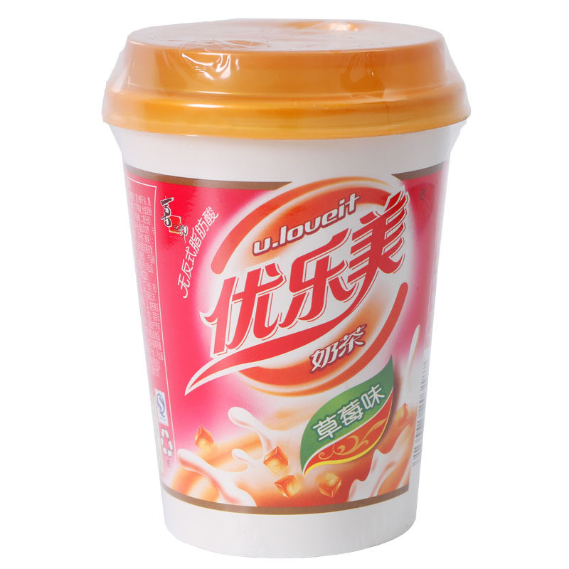 天猫超市喜之郎uloveit优乐美奶茶草莓味80g杯装冲饮品