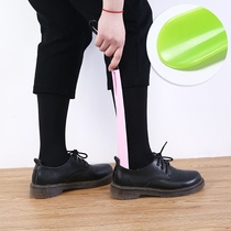 Plastic shoehorn Ultra-long extended handle shoehorn Shoe lift Shoe wearer Shoe handle Shoe suction lazy shoe wearer