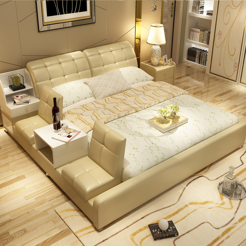 威名木业双人床18米6386