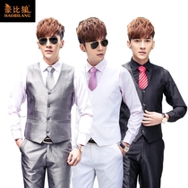 Hao than wolf mens suit vest mens spring and autumn thin vest bottoming business leisure tide Korean version of slim suit horse clip