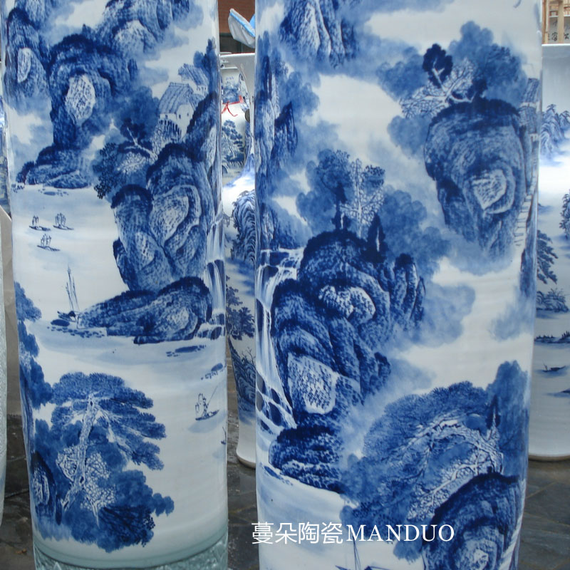 Jingdezhen hand - made the custom - built 1.8 2.2 meters tall porcelain vase quiver school unit to send people to write the vase