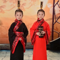Chinese style Childrens ancient clothing Han clothing Spring and Autumn Warring States Qin and Han three kingdoms Minister Prince official clothing Dynasty clothing National State school clothing
