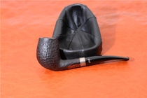 Danish imports Stanwell Sterling Silver Circle Series 139 stone wood pipe