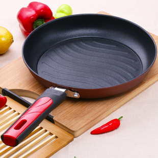 拜格平底锅韩式加厚26cm涂层平底不粘煎锅平底煎蛋锅锅牛排大煎锅