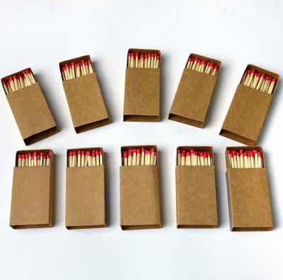 展示与对比:火柴包邮 100盒牛皮纸涂鸦创意个性diy火柴老式洋火_不打