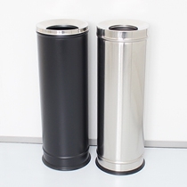 Thickened stainless steel round oblique mouth trash can thickened lidless peel bucket Hotel bathroom toilet paper trash can