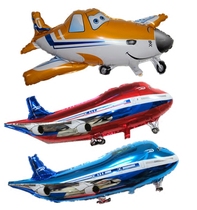 New large plane mobilization aluminum film Balloon Birthday Party cartoon childrens toy passenger plane orange plane