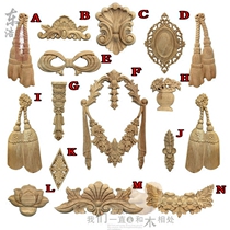East Yang Wood Carving Au Style Applique Solid Wood Furniture Flowers Doors Flowers Wood Flowers Decoration Fireplace Background Wall Wood Carved Flowers