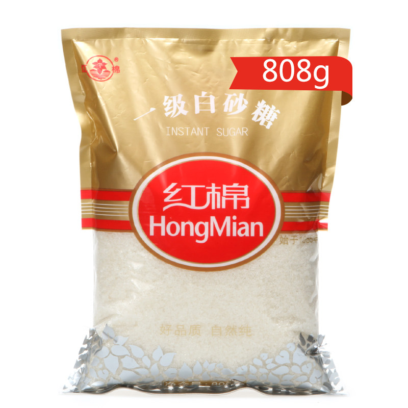 【天猫超市】红棉 一级白砂糖 808g 白糖细砂糖食糖碳化糖