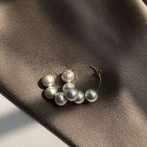 TWOR handmade original American 14K gold plant cotton pearl earrings ear ring temperament Joker Classic