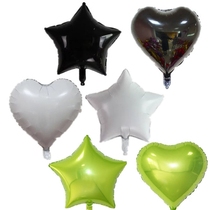 18 inch star peach heart shaped aluminum film balloon black white birthday party decoration love five pointed star aluminum foil balloon