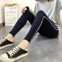 YIYA 2022 new white and black side fine strip wear a pair of sports cotton pants and pants