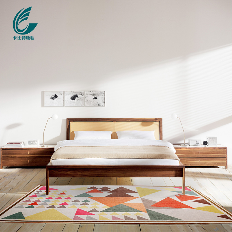 卡比特欧式地毯现代彩色几何图形客厅茶几卧室书房满铺短毛地毯产品展示图1