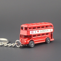 British tourist souvenirs export London double-decker bus keychain British style business gift custom logo