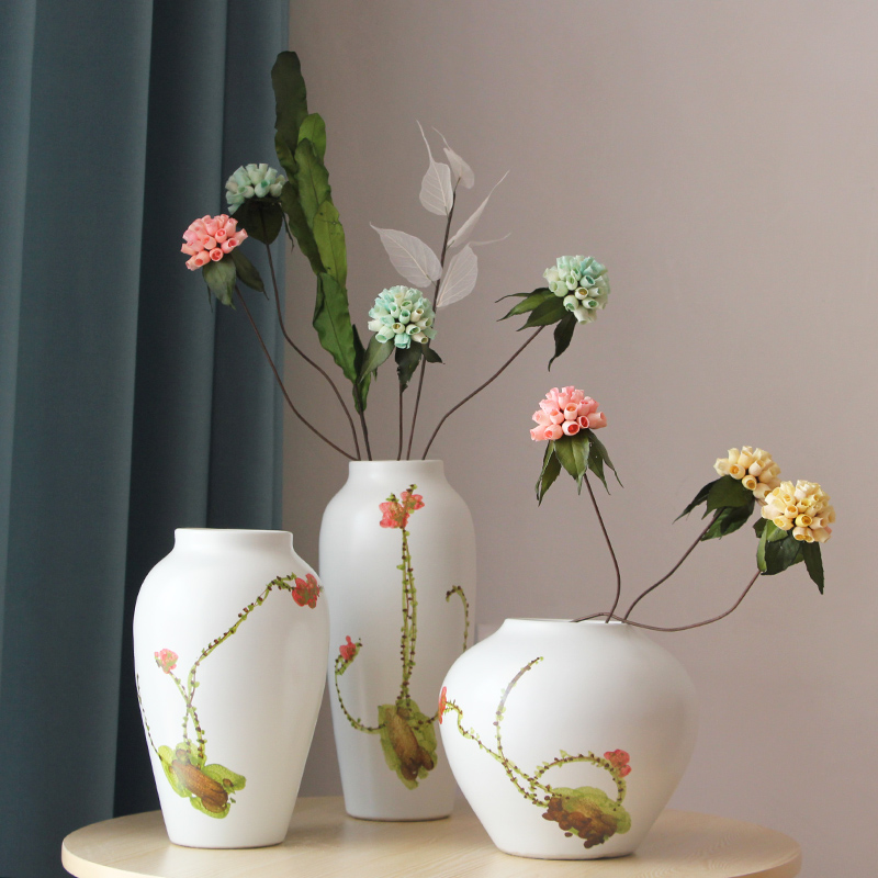 I and contracted new Chinese hand - made ceramics vase model household adornment desktop furnishing articles dry flower flowers in the living room