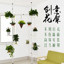 Iron flower frame multi-layer flower frame living room balcony multi-functional flower frame green-flour floral frame special price