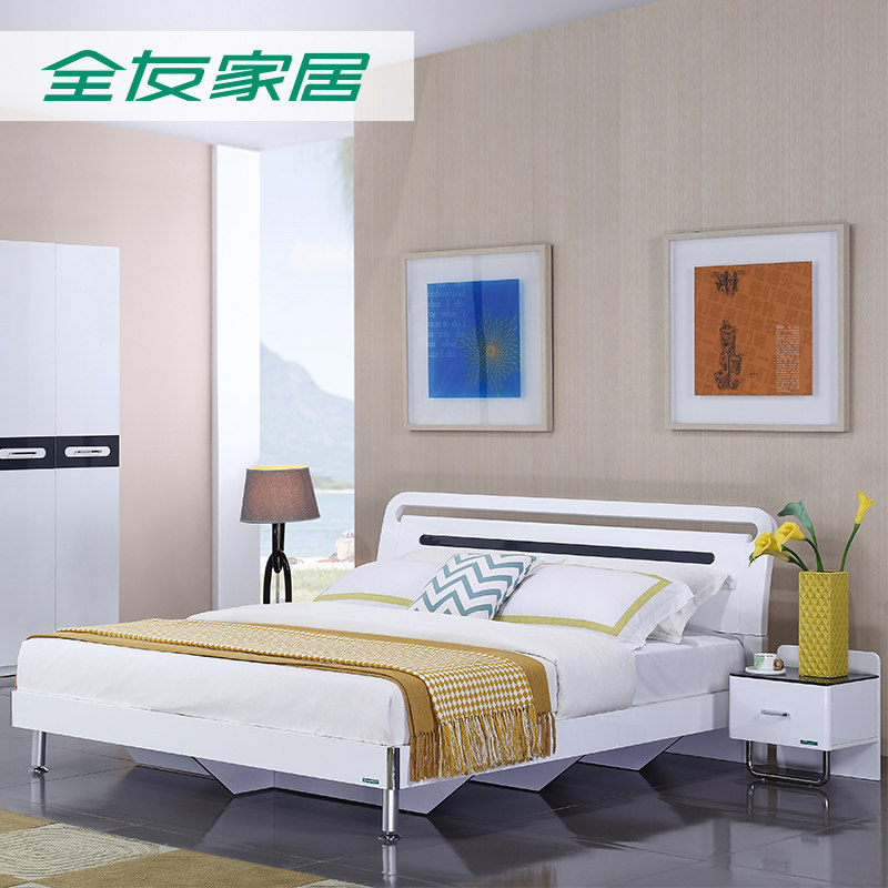 全友家私现代家具家具板式床106902-4jt-cd