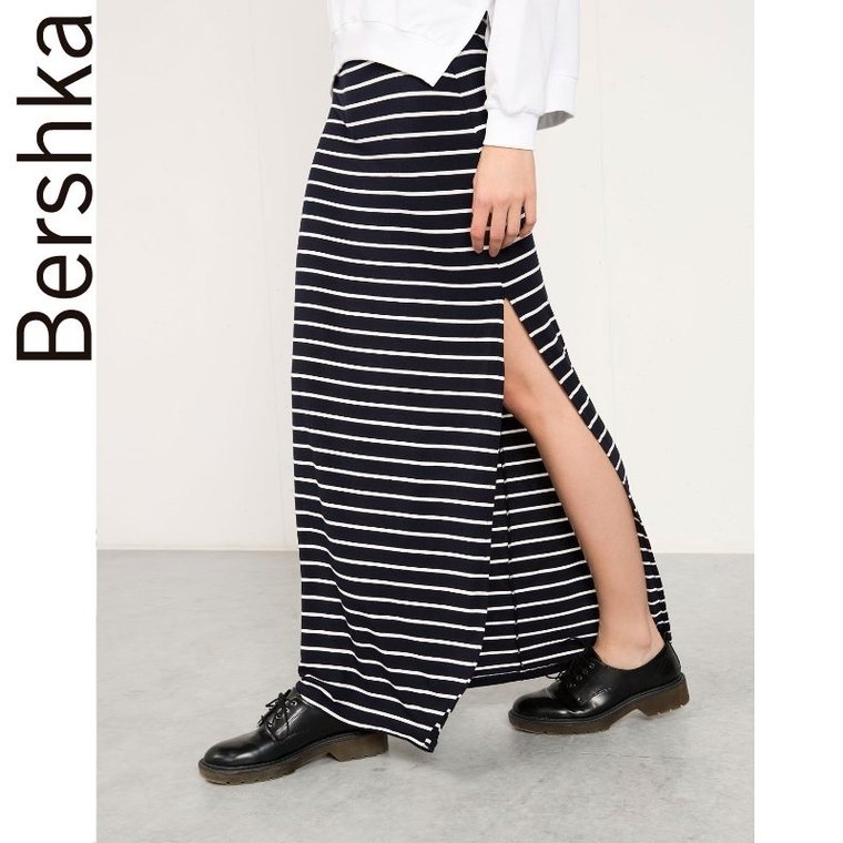 Bershka Bershka 侧边剪裁长裙 00662880