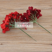 Coated iron wire simulation flower fake branch wire rod Roman column flower arrangement iron hoop Rod Rose hydrangea leaves