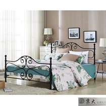 Jingda export Nordic modern simple American pastoral country high-end high-quality formaldehyde-free double wrought iron bed