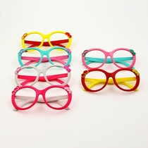Korean childrens glasses frame female cute tide Princess personality cartoon child cute baby decoration glasses frame without lens