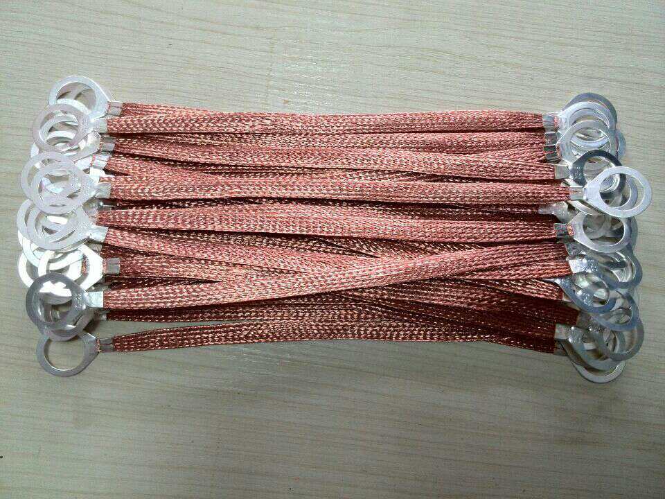 跨接线/桥架接地线/铜编织带/法兰跨接线/6平方纯铜线/u型/防雷线_爱