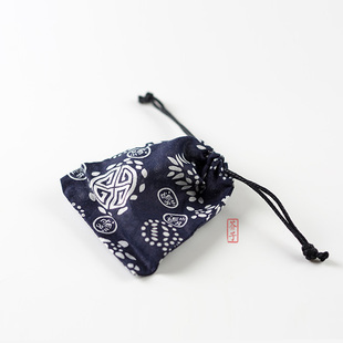 青花 芥子丨礼品袋中国风青花蓝布袋 礼盒可选 饰品包装袋