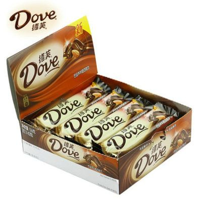 德芙巴旦木巧克力43g*12块礼盒装巧克力送礼包邮零食女神生日送礼_不