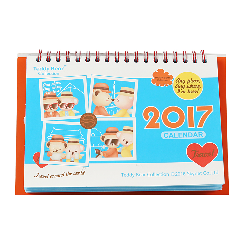 晨光文具 泰迪台历2017年立体台历卡通可爱桌面办公用品【包邮】产品展示图3