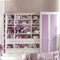 Bookcase Childrens girl primary school student multi-function princess room Complete set of combination bookcase bookcase combination bookcase Solid wood