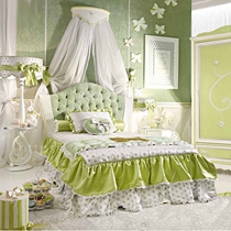 Childrens bed girl princess bed Solid wood 1 5 single beds Girl bed European Korean girl cute dream bed
