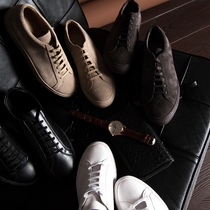 A very nice pair of white shoes mens custom flat head leather comfortable flat casual board shoes