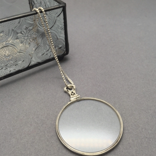 眼镜glory 银框单片眼镜项链 阁楼-vintage-欧洲轻古董 银质配饰女