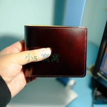 Imported Japanese-made flying horse horse skin horse hip skin Xinxi money two-fold leather wallet wallet birthday