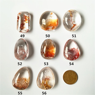 纯天然幽灵水晶吊坠兔毛石水胆路彩虹黄焦花异象水晶吊坠一物一图