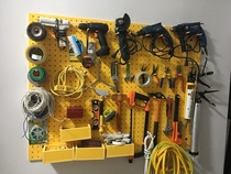 Hardware tool rack hanging board hole board multi-function upper wall orifice display rack metal hanging board adhesive hook finishing frame