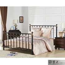 Jingda export European-style simple modern American country old high-quality high-end double wrought iron bed 1 8 meters