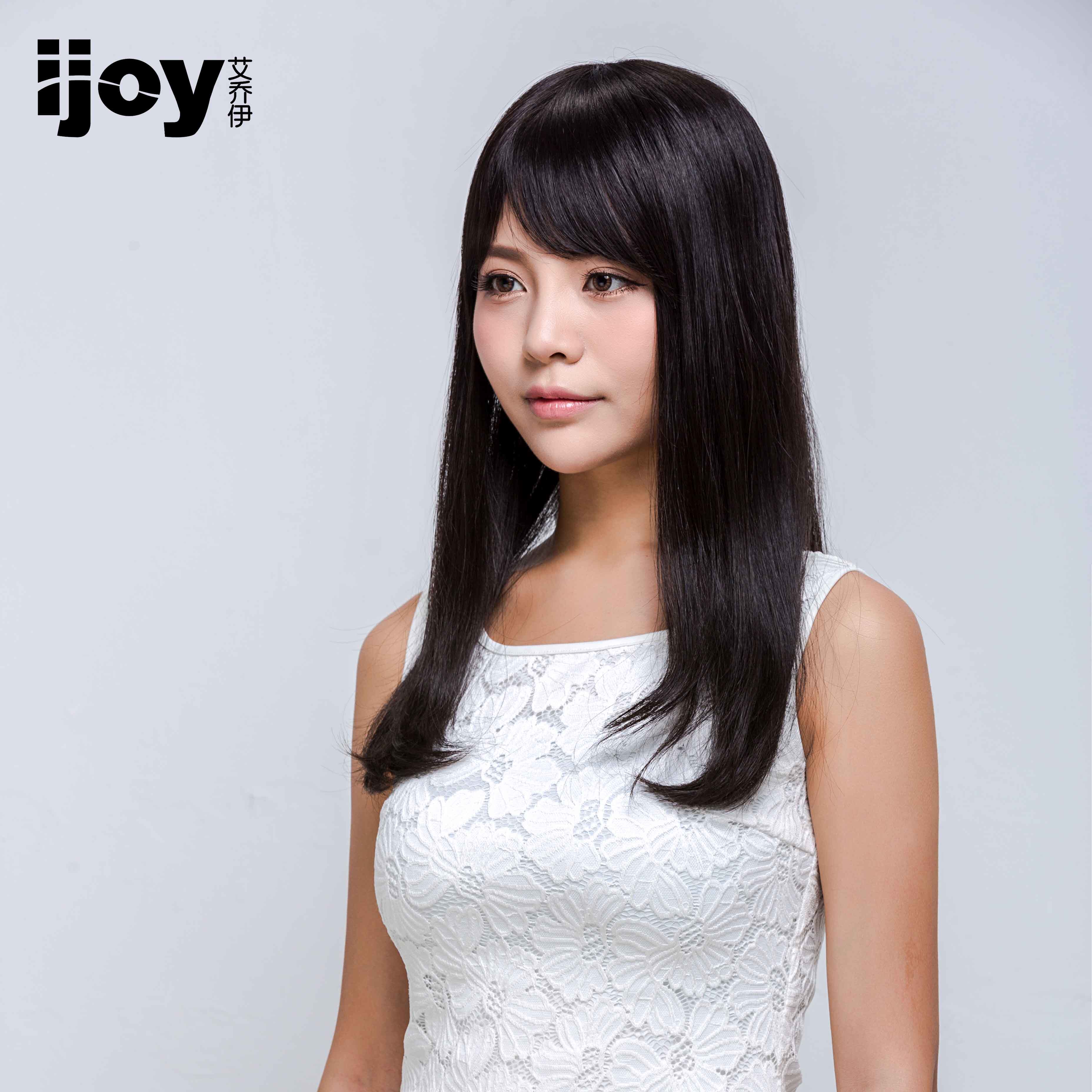ijoy艾乔伊假发女长直发偏分时尚内扣中长直发韩国修脸假发套