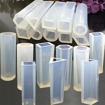 Crystal drop glue pendant mirror silicone mold DIY handmade jewelry Long strip cylindrical trapezoidal crystal-shaped mold