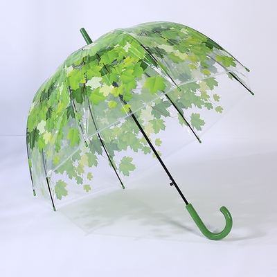 个性创意树叶透明伞阿波罗伞玫瑰花长柄伞枫叶雨伞蘑菇公主伞
