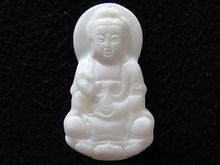 马狮麟车磲观音菩萨挂坠 白砗磲吊坠(左款)