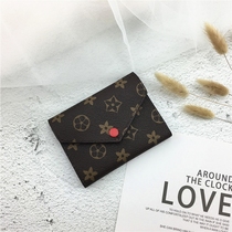European and American girl wallet retro multifunctional folding bean wallet womens short thin mini zipper coin bag card bag
