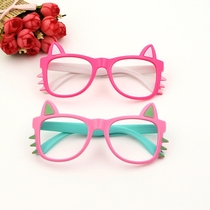Childrens glasses frame female cute tide princess cartoon ultra light Korean childrens glasses frame male baby glasses without lens